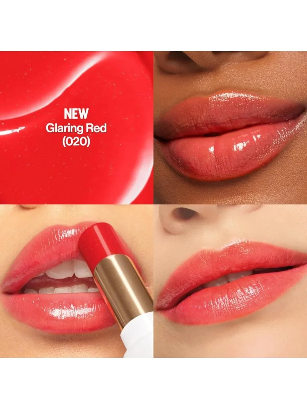 Revlon 020 Glaring Red Lustrous Glass Shine Balm Hydrating Tinted Lip Gloss